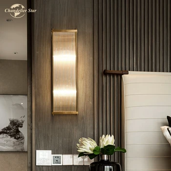 Posmoderno LED Lámpara de Pared de Lujo de Oro Negro Iluminación Interior del Lustre para la Cocina Dormitorio Salón Comedor Aplique de la Pared Decoración