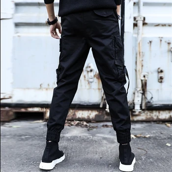 Streetwear Harén de Corredores de Hombres Cintas Laterales-bolsillos de Camuflaje Militar para Hombre Pantalón Casual Slim Pantalones Para Hombre