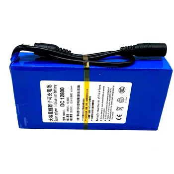 18650 Batería DC12800 DC 12V 8000MAH batería de Li-ion Super Potente Batería Recargable Para Cámara Con Enchufe de 2 órdenes