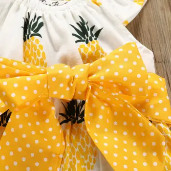 Bebé Niña Piña Mono Con Ropa De Verano Traje De Sunsuit