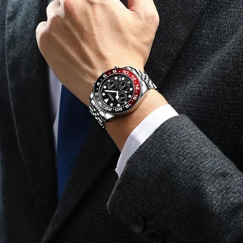 De lujo de la Marca Superior de Oro de los Hombres Reloj de Acero Inoxidable 304 Cronógrafo Relojes para Hombre 2020 Impermeable Masculino de Negocios Vestido de BIDEN Reloj