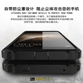 WolfRule Para Cubrir Huawei Mate 9 Caso Plástico y TPU Armadura Anti Golpear la caja del Teléfono De Huawei Mate 9 Cubierta de Coque Mate9 5.9