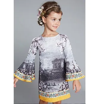 Las Niñas Vestidos De Verano De 2020, La Nueva Princesa Túnica Enfant Fille Mariage De La Flor Vestidos De Fiesta Impreso Vestido De Novia Para Las Niñas
