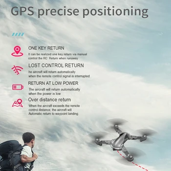 Teeggi G15 GPS RC Drone con 4K HD de la Cámara FPV Drone Profesional Quadcopter Altitud Hold Me Siga vuelo de 15 minutos VS SG907