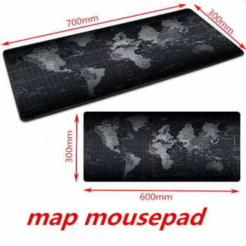 Gaming Mouse Pad Gran Cojín de Ratón Grande alfombrillas para el Ratón del Ordenador Alfombrilla Tallada Mapa del Mundo Mause Pad de Escritorio Teclado Mat Cojín XL XXL