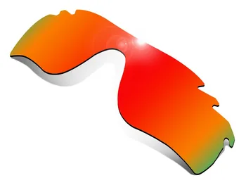 Glintbay 2 Piezas de Gafas de sol Polarizadas de Reemplazo de Lentes de Oakley de las radarlock Path Ventilación Rojo Fuego y Hielo Azul