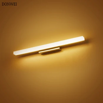 DONWEI Inoxidable LED lámpara de Pared, Lámpara de 9W 12W LED Espejo Frente Dresser Luces Acrílica impermeable de la Pared de Baño de Luz AC110V 220V