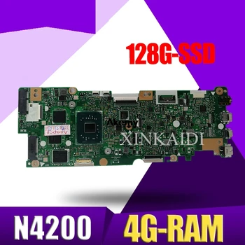 Con N4200-CPU 4G-memoria RAM de 128 GB SSD de la Placa base del ordenador Portátil Para Asus Vivobook Flip TP401NA TP401N TP401MA TP401M Placa de Prueba de la buena