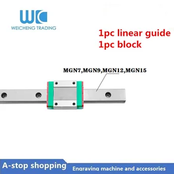Cnc de piezas de MGN15 1200 1250m m lineal miniatura carril de la diapositiva 1pc MGN15 guía lineal+1pc MGH15C MGN15H transporte del bloque de cnc pats