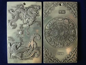 China tibet Plata Ssangyong tíbet Lingotes de Plata thanka amuleto colgante de collar de metal artesanía