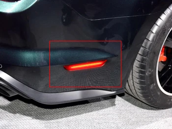 ANGRONG Parachoques Trasero Reflector Lado Marcador LED de Luz de la Cola Ahumado Negro de la Lente De Ford Mustang