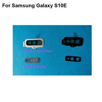 Para Samsung Galaxy S10E Trasera de la Cámara Lente de Cristal +Cámara Cubierta del Círculo de la Vivienda de Reemplazo de Piezas de prueba de buena S 10 E
