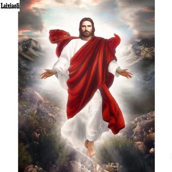 Jesús 2019 Bricolaje Diamante Pintura Jesucristo Icono cuadrado Completo diamantes de Imitación de punto de Cruz de Cristal del Mosaico del Bordado de la Decoración del Hogar