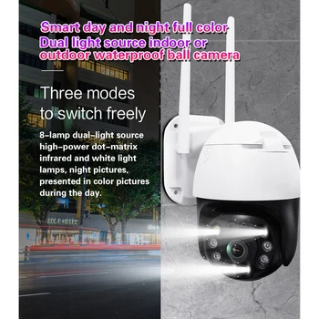 Gadinan al aire libre 3MP WIFI de la Cámara IP PTZ Cuerpo Humano de Seguimiento de 4X Zoom Digital de Dos vías de Audio de la Seguridad de la prenda Impermeable del CCTV de la Cámara CareCam