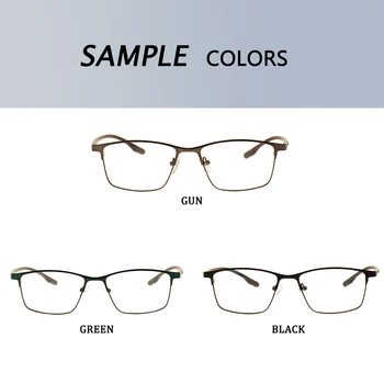 Diseño simple de los hombres de metal de estilo marcos ópticos del lleno marco de la miopía gafas