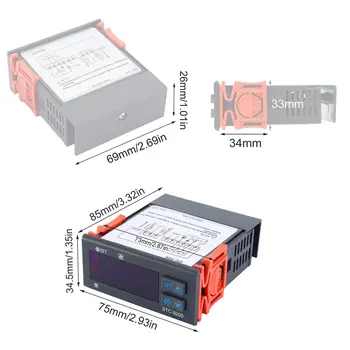 Controlador de Temperatura Digital Termostato Termorregulador de la Incubadora de Relé LED Con Refrigeración, Descongelación Fan de la Función de Alarma de 220V