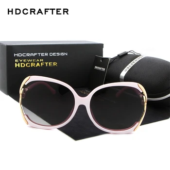 HDCRAFTER Marca de Lujo Polarizado Gafas de sol de Diseñador de las Mujeres de Ojo de Gato Gafas de Sol para Mujer oculos de sol con Caja Original
