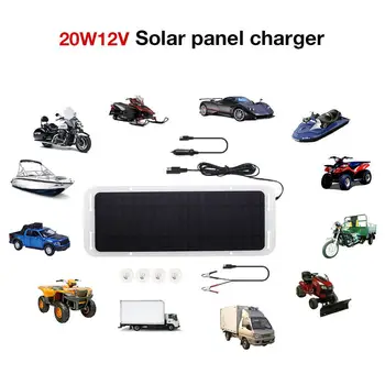 La Energía Solar Cargador de Batería Portátil Solar Goteo Panel de 20W12V Coche Barco