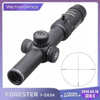 Vector Optics Genios Forester 1-5x24 Riflescope Centro de Dot Iluminada Aire Suave Alcance Rifle de Caza Alcance de la Pistola de Aire AR15 Alcance