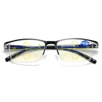 Seemfly Progresiva Multifocus Gafas de Lectura de la Luz Azul de Bloqueo Multifocal Lectores de Anteojos Puede Ver de Cerca la medida de Espectáculos