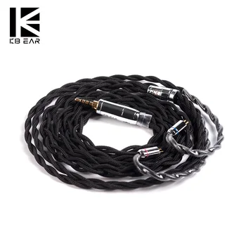 KBEAR 2 Núcleo de Cristal Único Cable de Cobre 2.5/3.5/4.4 mm Cable Balanceado Para ZS10 PRO ZST C12 C10 BLON BL-03 TRN V90 BA5
