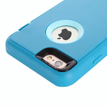 La moda Colorida Caso Para el iPhone 6s Giratorio de nuevo Clip Protector de Pantalla Clip para el Cinturón de 360 Grados de Cuerpo Completo a prueba de Golpes de Plástico Duro