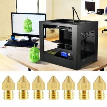 22 Piezas de la Impresora 3D Boquillas de MK8 Boquilla de 0,2 mm, 0.3 mm, 0.4 mm, 0.5 mm, 0.6 mm, 0.8 mm, 1.0 mm de extrusión de la Cabeza de Impresión con Almacenamiento Gratuito