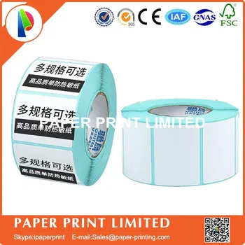 1 Rollo 55 * 30 * 800 Térmica pegatinas de impresión de etiquetas de papel de supermercado código de barras electrónico de papel