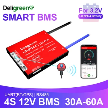 Smart BMS LiFePO4 BMS 4S 12V Bluetooth 485 para el dispositivo USB UART LCD De Litio LiFePO4 LTO Baterías