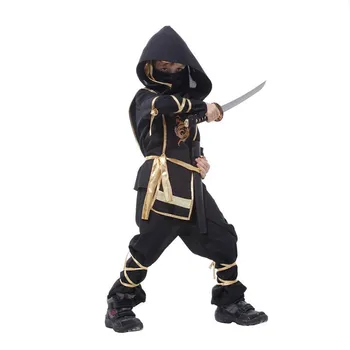 Disfraces de halloween para niños de navidad y año nuevo chicos negros ninja assassin guerrero purim disfraces para niños cosplay chico Partido