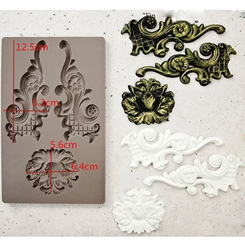 Decoración de pastel de molde de silicona para fondant molde de la decoración de la torta de herramientas de chocolate gumpaste molde de caramelo moldes de Yeso de la Vela del Molde