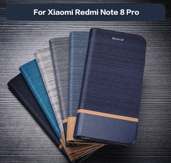 Cuero de la PU Caso de Cartera Para el Xiaomi Redmi Note 8 Pro de Negocio de la caja del Teléfono Para el Redmi Note 8 Pro Libro de Casos de Silicona Suave Cubierta Posterior