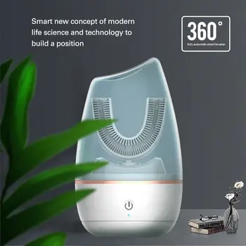 Smart 360 Sonic Cepillo de dientes Electrónico Inteligente Automática de USB Recargable en Forma de U con 3 Modos de Temporizador de Cepillo de dientes Impermeable