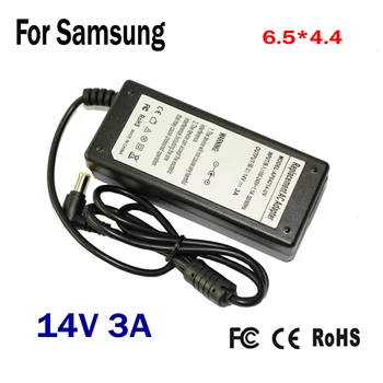 14V 3A 6.5*4.4 MM 42W de Reemplazo Para Samsung ordenador Portátil Cargador de CA Adaptador de Alimentación de Entrada de 100-240V envío gratis