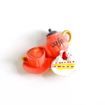 Imanes de nevera de Simulación de alimentos de pan café, frigorífico palo magnético de la decoración del Hogar de la Langosta roja de vino modelo de la colección de don