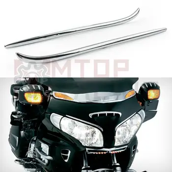 Motocicleta Faro Cejas Adornos de Carenado Para Honda Goldwing GL1800 GL 1800 2001-2011 2002 03 04 05 06 07 08 09 10