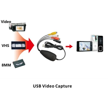 Vieja Cinta de Vídeo de la Cámara DV Reproductor de VHS DVD de la Señal Analógica A la Digital, Ordenador USB 2.0 AV S-video Tarjeta de Captura de Vídeo Dispositivo de Grabación