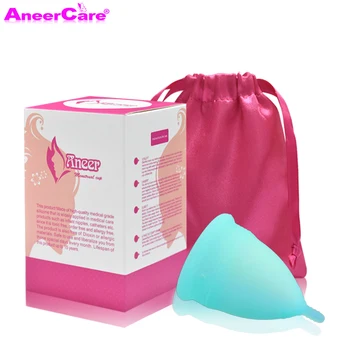 2pcs/lot copa menstrual de silicona medica copa menstrual de Médicos de gel de sílice para la higiene femenina de silicona kubek copa menstrual