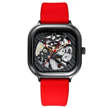 AILANG Reloj de los Hombres Superiores de la Marca de relojes de Lujo de los Hombres Mecánicos de la Correa de Silicona Impermeable Reloj de los Hombres del Hueco Reloj Hombre 2020 Nuevo
