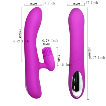 Vibrador Conejo de Rotación de la Lengua el Clítoris Vibrador Consolador G-spot Vibe Masajeador Estimulador de Sexo de la Máquina los Productos de los Juguetes Sexuales para Mujeres
