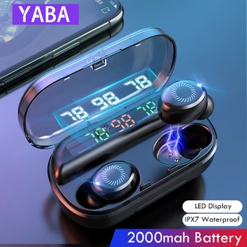 YABA V10 8D Auricular Inalámbrico de Bluetooth de los auriculares Deportivos Auriculares LED de la Pantalla de Control Táctil de alta fidelidad Estéreo de Auriculares con Micrófono