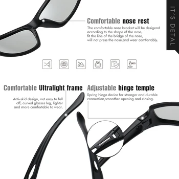 LIOUMO Ultraligero Deporte Gafas de sol de los Hombres de Conducción Polarizado Gafas de Sol de las Gafas Fotocromáticas Camaleón Gafas gafas de sol hombre