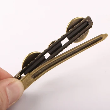 Reidgaller 5pcs ajuste de 18mm de 10mm ronda vintage con camafeo cabochon hairclip configuración de base de bricolaje en blanco del pelo de la joyería de las bandejas