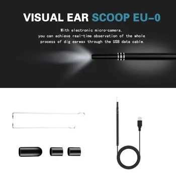 USB Limpieza de Oídos Herramienta Visual HD Oreja Cuchara Multifuncional Earpick Con Mini Cámara de la Pluma del Cuidado del Oído el oído y la Limpieza de Endoscopio