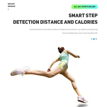 Smart Fitness Tracker Deporte De La Prenda Impermeable De La Frecuencia Cardíaca Presión Arterial Smartband Monitor De La Salud De La Pulsera