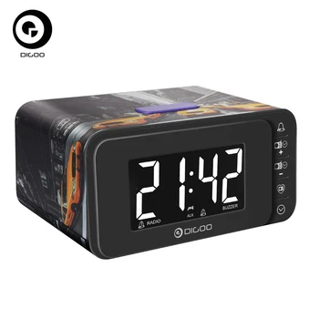 Digoo DG-FR8888 Multi-función Smart Hom Táctil de botton Reloj despertador Digital Con Radio FM Altavoz de la Memoria la Función de Doble Alarma Diaria