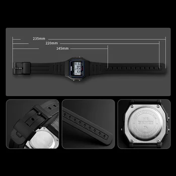 SKMEI 1412 Hombres de la Moda de los Relojes LED Digital Reloj de los Hombres Reloj de Pulsera Alarma Impermeable de los Relojes deportivos Para Hombres Relogio Masculino