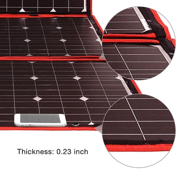 200w 18V Flexible Foldble el Panel Solar de la Casa Solar de Panel de Conjuntos al aire libre Para acampar/Barcos/RV de la Célula Solar de 12V de Carga del panel Solar