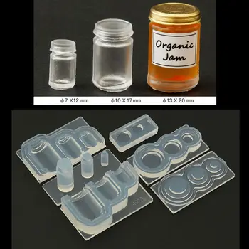 3D Mini Jam Botella de Resina del Molde Jarra de Agua Colgante Molde de Silicona para la Fabricación de Joyas