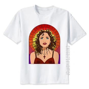Madonna camiseta hombre Algodón de la Camiseta de la Caprichoso Gráfico Chicos Camiseta Básica Camiseta Nueva Marca de Color Blanco en la parte Superior de la Ropa de Cuello de Tripulación